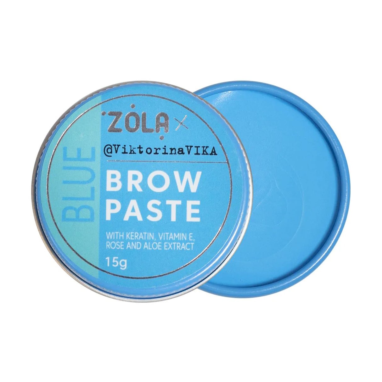 Контурна паста для брів Zola ViktorinaVika Brow Paste Блакитна, 15 г